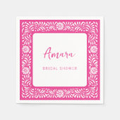 PINK TALAVERA BRAUTPARTY SERVIETTE (Vorderseite)