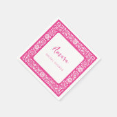 PINK TALAVERA BRAUTPARTY SERVIETTE (Ecke)