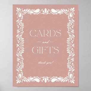 Pink Talavera Spanische Karten und Geschenke-Zeich Poster