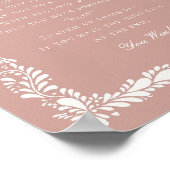 Pink Talavera Tile Dont Say Baby Shooting Game Poster (Ecke)