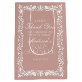 Pink Talavera Tile Fiesta Baby Sprinkle Favoriten Mittlere Geschenktüte (Rückseite)