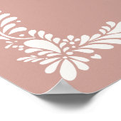 Pink Talavera Tile Fiesta Brautparty Willkommen Poster (Ecke)
