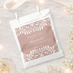 Pink Talavera Tile Fiesta Bridal Brunch Dessert Geschenktütchen