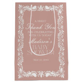 Pink Talavera Tile Fiesta Kinderduschfavoriten Mittlere Geschenktüte (Rückseite)