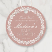 Pink Talavera Tile Spanische Fiesta Babydusche Geschenkanhänger (Rückseite)