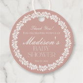 Pink Talavera Tile Spanische Fiesta Babydusche Geschenkanhänger (Vorderseite)