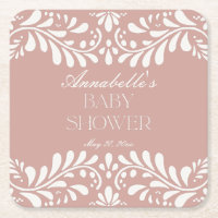 Pink Talavera Tile Spanische Fiesta Babydusche