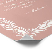 Pink Talavera Tile Spanische Fiesta Favoriten Zeic Poster (Ecke)