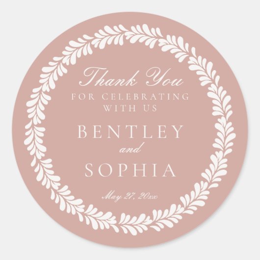 Pink Talavera Tile Spanische Fiesta Gastgeschenk H Runder Aufkleber (Vorderseite)