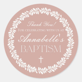 Pink Talavera Tile Spanische Fiesta Taufe Gefallen Runder Aufkleber