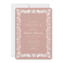 Pink Talavera Tile Spanish Fiesta Baby Sprinkle