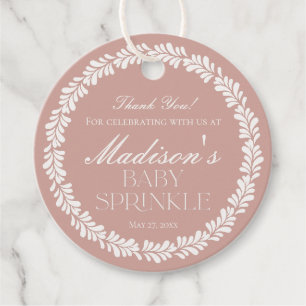 Pink Talavera Tile Spanish Fiesta Baby Sprinkle Geschenkanhänger