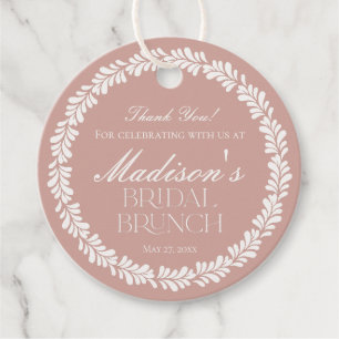 Pink Talavera Tile Spanish Fiesta Bridal Brunch Geschenkanhänger