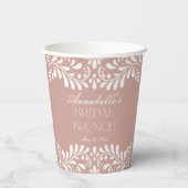 Pink Talavera Tile Spanish Fiesta Bridal Brunch Pappbecher (Rückseite)