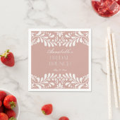 Pink Talavera Tile Spanish Fiesta Bridal Brunch Serviette (Beispiel)