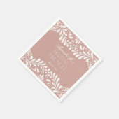 Pink Talavera Tile Spanish Fiesta Bridal Brunch Serviette (Ecke)