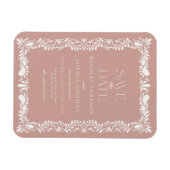 Pink Talavera Tile Spanish Fiesta Save the Date Magnet (Horizontal)