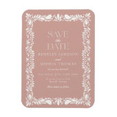 Pink Talavera Tile Spanish Fiesta Save the Date Magnet (Vertikal)