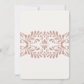 Pink Talavera Tile Spanish Fiesta Wedding Einladung (Rückseite)