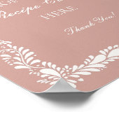 Pink Talavera Tile Spanish Gemeinsames Rezept Brid Poster (Ecke)