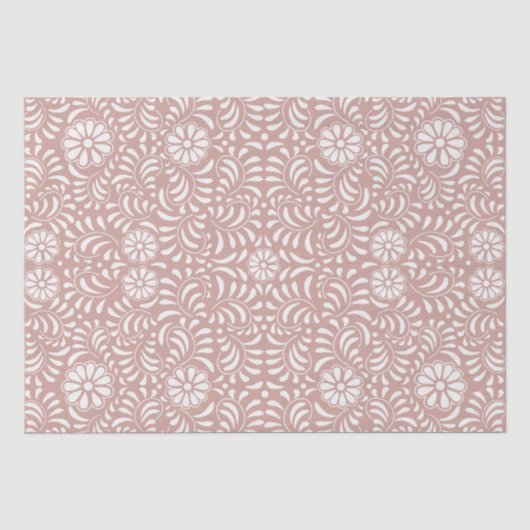 Pink Talavera Tile Spanish Style Fiesta Seidenpapier (Vorderseite)