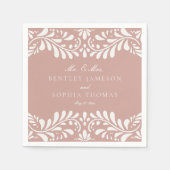 Pink Talavera Tile Spanish Style Fiesta Wedding Serviette (Vorderseite)