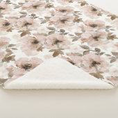 Pink Tan Floral Western Floral Sherpadecke (3/4)
