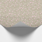 Pink & Tan Weihnachten Retro Snow Pattern Geschenk Geschenkpapier (Ecke)