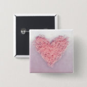 Pink Tangled Heart Button (Vorne & Hinten)