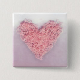 Pink Tangled Heart Button