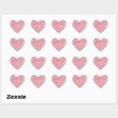 Pink Tangled Heart Herz-Aufkleber (Blatt)