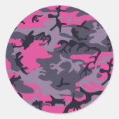 Pink-Tarnung Runder Aufkleber (Vorderseite)