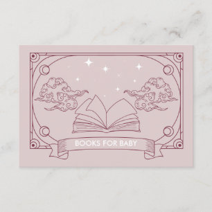 Pink Tarot Babydusche Bücher für die Babyumschließ Begleitkarte