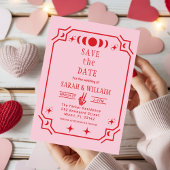 pink tarot Goth save the date wedding Invitation Einladung