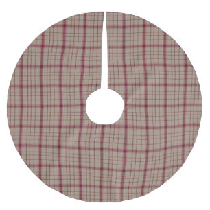 Pink Tartan Brushed Polyester Tree Skirt Weihnachtsbaumdecke