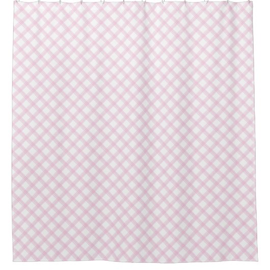 Pink Tartan Curtain Soft Trendy Bathroom Accent Duschvorhang (Vorderseite)