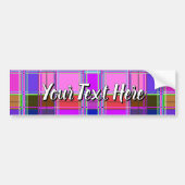 Pink tartan Fabric Pattern Cloth Madras Autoaufkleber (Vorne)
