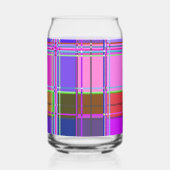 Pink tartan Fabric Pattern Cloth Madras Dosenglas (Rückseite)