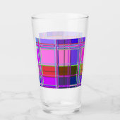 Pink tartan Fabric Pattern Cloth Madras Glas (Vorderseite)