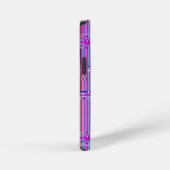 Pink tartan Fabric Pattern Cloth Madras iPhone Hülle (Rechte Seite)