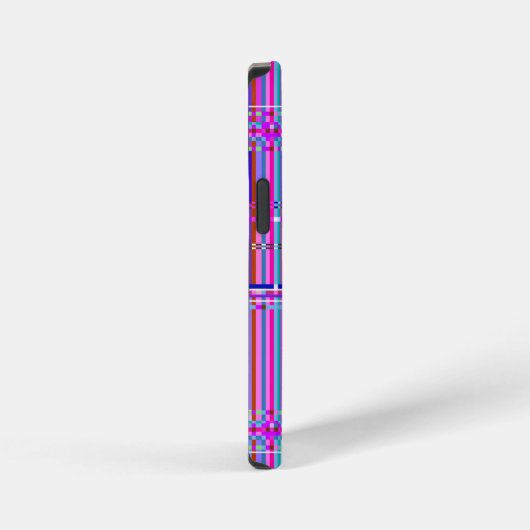 Pink tartan Fabric Pattern Cloth Madras iPhone Hülle (Rechte Seite)