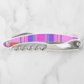 Pink tartan Fabric Pattern Cloth Madras Kellnermesser (Rückseite)