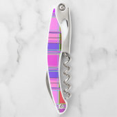 Pink tartan Fabric Pattern Cloth Madras Kellnermesser (Rückseite)