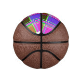 Pink tartan Fabric Pattern Cloth Madras Mini Basketball (Rechts)