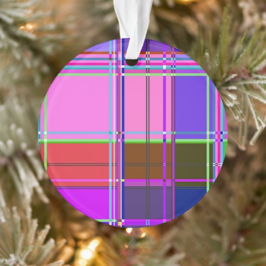Pink tartan Fabric Pattern Cloth Madras Ornament (Baum)