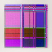 Pink tartan Fabric Pattern Cloth Madras Puzzle (Horizontal)