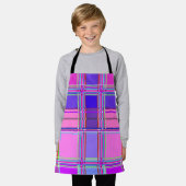 Pink tartan Fabric Pattern Cloth Madras Schürze (Getragen)