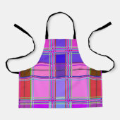 Pink tartan Fabric Pattern Cloth Madras Schürze (Vorderseite)