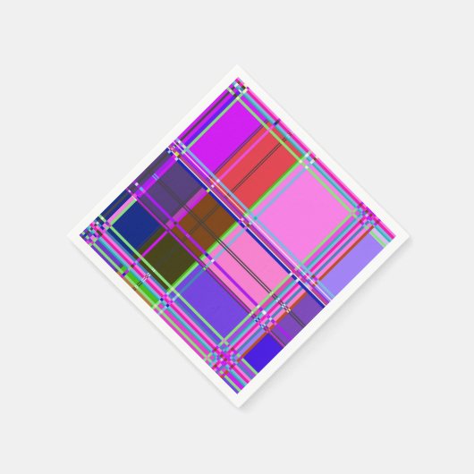 Pink tartan Fabric Pattern Cloth Madras Serviette (Ecke)