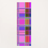 Pink tartan Fabric Pattern Cloth Madras Yogamatte (Vorderseite)